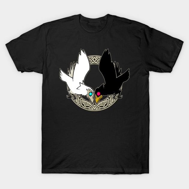 Hugin & Munin T-Shirt by TheTeenosaur